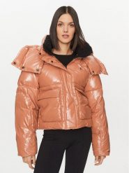 Calvin Klein Jeans Kurtka zimowa High Shine J20J221884 Pomarańczowy Oversize. Brązowe kurtki damskie Calvin Klein Jeans, na zimę, xl, bez wzorów, z jeansu, bez kaptura. Za 879.99 zł.