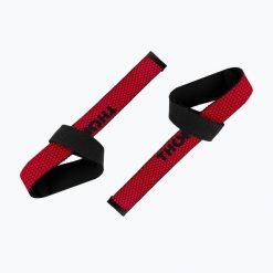Paski do podnoszenia ciężarów THORN FIT Lifting Straps Anti-Slip red. Czerwone paski damskie Thorn Fit, bez wzorów, sportowe. Za 52.99 zł.