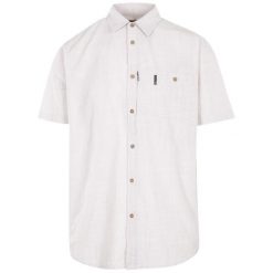 Trespass Basham - Męska koszula na co dzień z tkaniny Oatmilk. Koszule męskie Trespass, m, bez wzorów, z tkaniny, bez kołnierzyka, bez ramiączek. Za 272.99 zł.