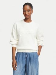 Guess Sweter W6BR27 Z1409 Kremowy Regular Fit. Białe swetry klasyczne damskie Guess, xxl, z bawełny, bez kołnierzyka. Za 474.99 zł.