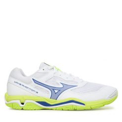 Buty halowe Mizuno. Białe buty sportowe na co dzień męskie Mizuno, bez zapięcia, mizuno wave. Za 509.99 zł.