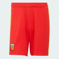 SPODENKI PODSTAWOWE RC LENS 26/27. Czerwone szorty męskie Adidas, bez wzorów, ze lnu, klasyczne. Za 199.00 zł.