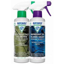 Zestaw do czyszczenia i impregnacji obuwia z tkanin i skóry Nikwax 2 x 300 ml. Obuwie trekkingowe damskie Nikwax. Za 57.99 zł.