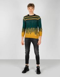 Takeshy Kurosawa Sweter "Degrade" | 83065 | Maglia Inserto Degrade | Mężczyzna | Żółty, Zielony. Zielone swetry męskie Takeshy Kurosawa, m, bez wzorów, z dzianiny, bez kołnierzyka. W wyprzedaży za 319.00 zł.