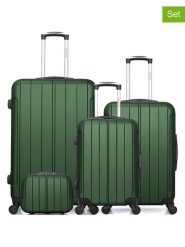 BlueStar 4-częściowy zestaw "Napoli" w kolorze zielonym rozmiar: onesize. Zielone walizki Bluestar, bez wzorów, z materiału. Za 587.99 zł.