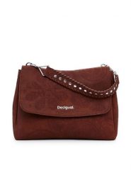 Desigual Torebka 25SAXPA8 Brązowy. Brązowe torebki klasyczne damskie Desigual, bez wzorów, ze skóry, bez dodatków. Za 169.99 zł.