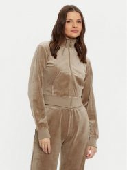 Guess Bluza V3BQ22 KBXI2 Brązowy Regular Fit. Brązowe bluzy bez kaptura damskie Guess, m, z syntetyku. Za 209.99 zł.
