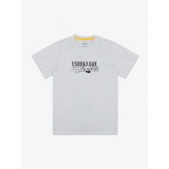 MANTO t-shirt RESOLVE melanż. Szare t-shirty damskie Manto, bez wzorów, bez kołnierzyka. Za 109.00 zł.