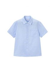 Mayoral Koszula 3112 Błękitny Regular Fit. Niebieskie koszule chłopięce Mayoral, bez wzorów, z bawełny, bez kołnierzyka, bez ramiączek. Za 109.99 zł.