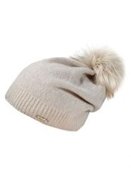 Capo Czapka dzianinowa w kolorze beżowym rozmiar: onesize. Brązowe czapki zimowe damskie Capo, z dzianiny. Za 199.49 zł.