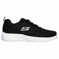 Obuwie Sportowe Damskie Skechers Floral Mesh Lace Up Czarny. Czarne buty sportowe na co dzień damskie Skechers, bez wzorów, z meshu. Za 219.99 zł.