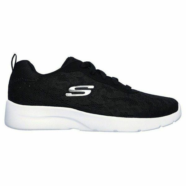Obuwie Sportowe Damskie Skechers Floral Mesh Lace Up Czarny. Czarne buty sportowe na co dzień damskie Skechers, bez wzorów, z materiału. Za 219.99 zł.