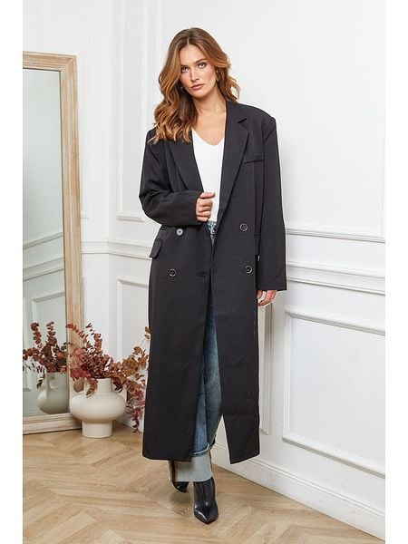 Joséfine Płaszcz przejściowy "Olam" w kolorze czarnym rozmiar: XL. Czarne płaszcze damskie Joséfine, xl, bez wzorów. Za 305.29 zł.