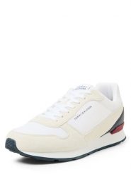 Tommy Hilfiger trampki z zamszu Mężczyźni Tekstylia biały|wielokolorowy, 43. Białe trampki i tenisówki męskie Tommy Hilfiger, bez wzorów, bez zapięcia. Za 499.95 zł.