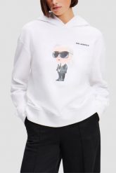 KARL LAGERFELD Biała damska bluza Ikon Aquarelle K Hoodie. Białe bluzy bez kaptura damskie Karl Lagerfeld, s, z materiału. W wyprzedaży za 489.99 zł.