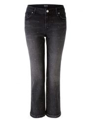 Oui Dżinsy - Slim fit - w kolorze antracytowym rozmiar: 34. Czarne jeansy damskie Oui, z podwyższonym stanem. Za 254.74 zł.