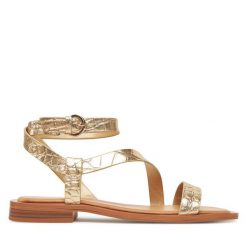 Sandały Aldo. Żółte sandały damskie Aldo, bez wzorów, bez obcasa, na płaskiej podeszwie. Za 239.99 zł.