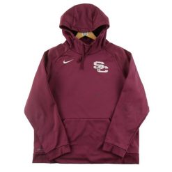 Second life - Nike bluza męska z kapturem - Stan dobry. Czerwone bluzy sportowe męskie Nike, bez wzorów, sportowe, bez kołnierzyka, bez ramiączek. Za 85.16 zł.