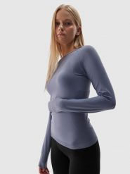 4F Bielizna termoaktywna bezszwowa (góra) damska - niebieska XS/S. Niebieskia bielizna termoaktywna damska 4f, l, bez wzorów, z dzianiny. Za 149.99 zł.