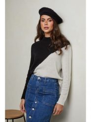 Joséfine Sweter "Csorna" w kolorze biało-czarnym rozmiar: M. Białe golfy damskie Joséfine, m, bez wzorów, z kaszmiru, bez ramiączek. Za 187.99 zł.