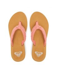 Roxy Japonki ARJL101166 Koralowy. Pomarańczowe klapki damskie Roxy, bez wzorów, z materiału, bez obcasa. Za 99.99 zł.