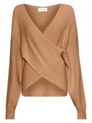 MOSS COPENHAGEN Sweter "Zinelle" w kolorze karmelowym rozmiar: L/XL. Brązowe swetry klasyczne damskie MOSS COPENHAGEN, l, ze splotem, bez kołnierzyka. Za 205.45 zł.