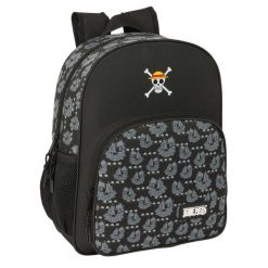 Plecak szkolny One Piece Pirates Czarny. Czarne plecaki damskie PRO BRANDS, bez wzorów, z poliesteru. Za 185.30 zł.