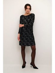 Kaffe Sukienka w kolorze czarnym rozmiar: XL. Czarne sukienki damskie Kaffe, xl, bez wzorów, bez kołnierzyka, bez ramiączek, mini, rozkloszowane. Za 175.26 zł.