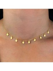 Les Favorites Pozłacany naszyjnik z elementami ozdobnymi - dł. 38 cm rozmiar: onesize. Żółte naszyjniki damskie Les Favorites, pozłacane. Za 130.99 zł.