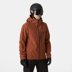 Kurtka narciarska Helly Hansen Swift 3L Shell. Brązowe kurtki męskie Helly Hansen, l, bez wzorów, z materiału, bez kaptura, narciarskie. Za 1,613.00 zł.