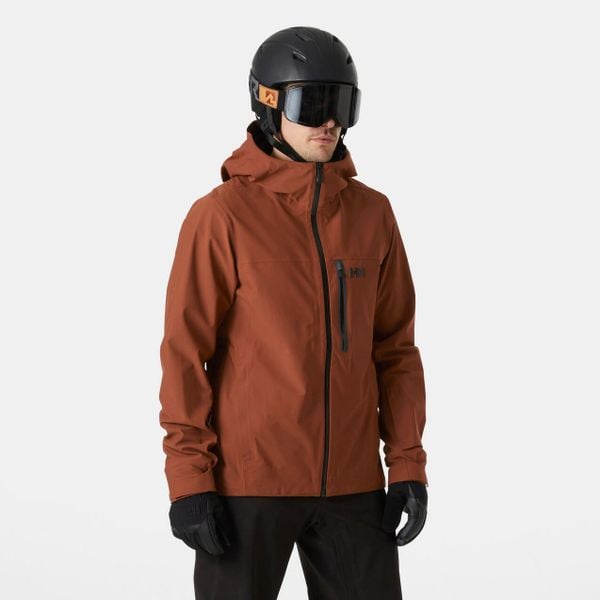 Kurtka narciarska Helly Hansen Swift 3L Shell. Brązowe kurtki męskie Helly Hansen, l, bez wzorów, z materiału, bez kaptura, narciarskie. Za 1,613.00 zł.