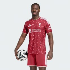 Koszulka podstawowa Liverpool FC 26/27 Authentic. Białe t-shirty sportowe męskie Adidas, s, z dzianiny, bez ramiączek, do piłki nożnej, climacool (adidas). Za 649.00 zł.