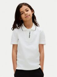 Calvin Klein Jeans Polo Embro Logo IB0IB02542 M Biały Regular Fit. Białe t-shirty chłopięce Calvin Klein Jeans, bez wzorów, z bawełny, bez ramiączek. Za 169.99 zł.