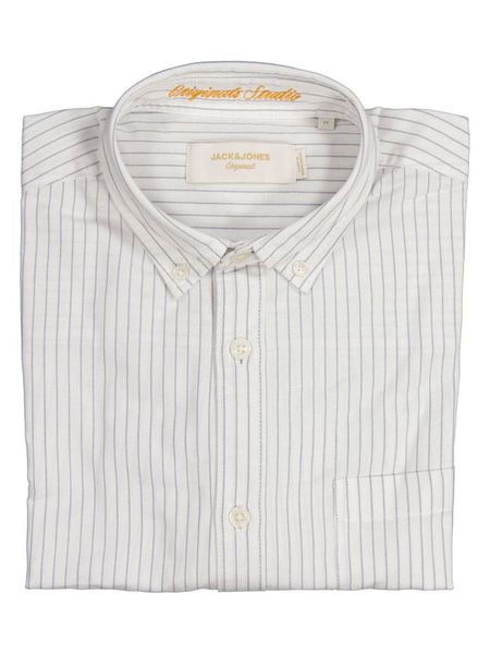 Jack & Jones Koszula "Ornorrebro" w kolorze białym rozmiar: M. Białe koszule męskie Jack & Jones, m, bez wzorów, bez kołnierzyka, bez ramiączek. Za 84.21 zł.