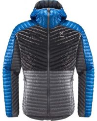 HAGLOFS Kurtka ocieplana męska L.I.M MIMIC HOOD MEN Concrete/Magnetite-S. Szare kurtki męskie Haglöfs, l, bez wzorów, z materiału, sportowe, z kapturem. Za 624.64 zł.