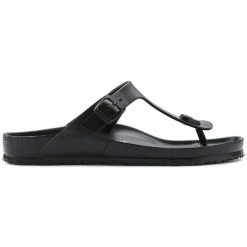 Japonki Birkenstock Gizeh Eva 0128201 czarne. Czarne klapki damskie bez wzorów, z materiału, bez obcasa. Za 316.64 zł.