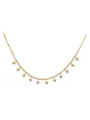 MOODE Naszyjnik "Justine" z elementami ozdobnymi - dł. 42 cm rozmiar: onesize. Żółte naszyjniki damskie MOODE, ze stali. Za 43.99 zł.