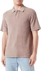 Koszulka Polo męska BOSS Pe Towel Open Brown relaxed fit brązowa (50511083-246). Brązowe koszulki polo męskie Boss, m, bez wzorów, bez ramiączek. Za 259.00 zł.