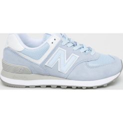 New Balance - Buty. Niebieskie buty sportowe na co dzień damskie New Balance, bez wzorów, z gumy. W wyprzedaży za 299.90 zł.