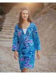 SIGRIS Moda Sukienka w kolorze niebieskim rozmiar: M. Niebieskie sukienki damskie SIGRIS Moda, na co dzień, m, bez wzorów, z bawełny, bez kołnierzyka, bez ramiączek, midi, proste. Za 109.78 zł.
