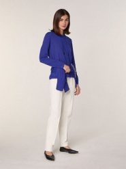 Rodier Wełniany sweter w kolorze niebieskim rozmiar: XL. Niebieskie swetry klasyczne damskie Rodier, xl, z wełny, bez kołnierzyka. Za 260.99 zł.