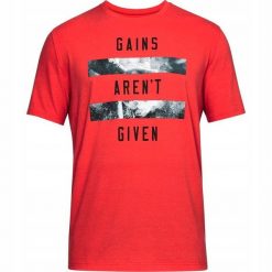 Koszulka sportowa męska Under Armour Gains Arent Given 1305662. Czerwone t-shirty sportowe męskie Under Armour, m, bez ramiączek, na fitness i siłownię. Za 119.00 zł.