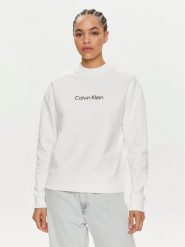 Calvin Klein Bluza Hero Logo K20K205450 Biały Regular Fit. Białe bluzy bez kaptura damskie CALVIN KLEIN, s, z bawełny. Za 279.99 zł.