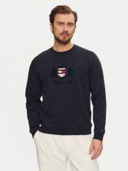 Tommy Hilfiger Bluza Icon MW0MW38349 Granatowy Regular Fit. Niebieskie bluzy bez kaptura męskie Tommy Hilfiger, m, z bawełny. Za 449.99 zł.