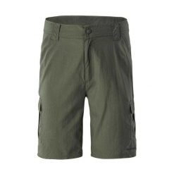 Męskie Spodenki Z Logo Ibg Loop. Zielone szorty męskie Hi-tec, bez kołnierzyka. Za 86.99 zł.