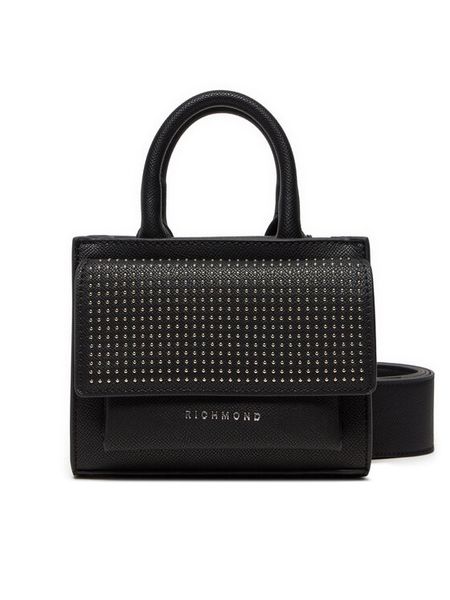 John Richmond Torebka RWA24075BO Czarny. Czarne torebki klasyczne damskie John Richmond, bez wzorów, ze skóry, bez dodatków. Za 369.99 zł.