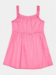 United Colors Of Benetton Sukienka codzienna 4EW7GV00T Różowy Regular Fit. Czerwone sukienki dziewczęce United Colors Of Benetton, bez wzorów, z bawełny, bez ramiączek. Za 99.99 zł.
