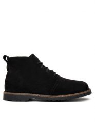 Birkenstock Trzewiki Uppsala Mid Shearling 1028141 Czarny. Czarne botki damskie Birkenstock, ze skóry, bez obcasa, na płaskiej podeszwie, bez zapięcia. Za 729.99 zł.