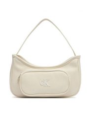Calvin Klein Jeans Torebka Ck Shoulder Bag IU0IU00757 Beżowy. Brązowe torebki klasyczne damskie Calvin Klein Jeans, bez wzorów, z jeansu, bez dodatków. Za 229.99 zł.