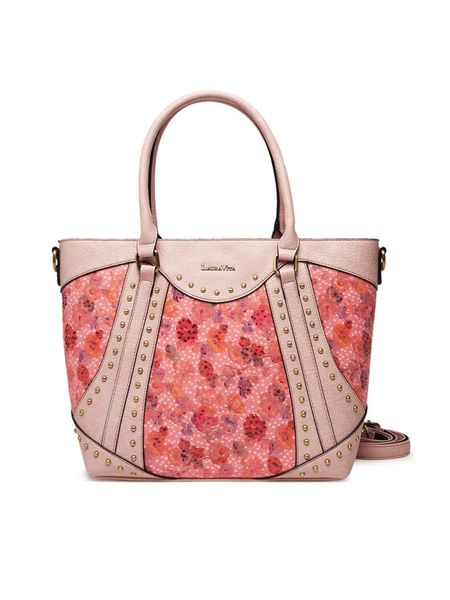 Laura Vita Torebka Amber 02 Różowy. Czerwone torebki klasyczne damskie Laura Vita, bez wzorów, ze skóry, bez dodatków. Za 219.99 zł.